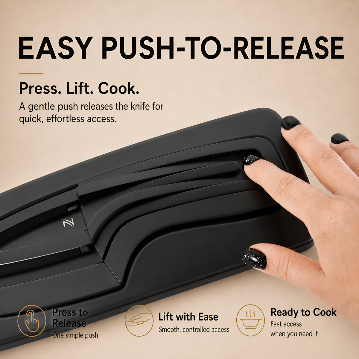 NestKnife Magnetic Knife Set | VG10 Steel & Space-Saving Nesting Design