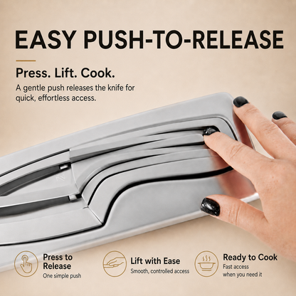 NestKnife Magnetic Knife Set | VG10 Steel & Space-Saving Nesting Design
