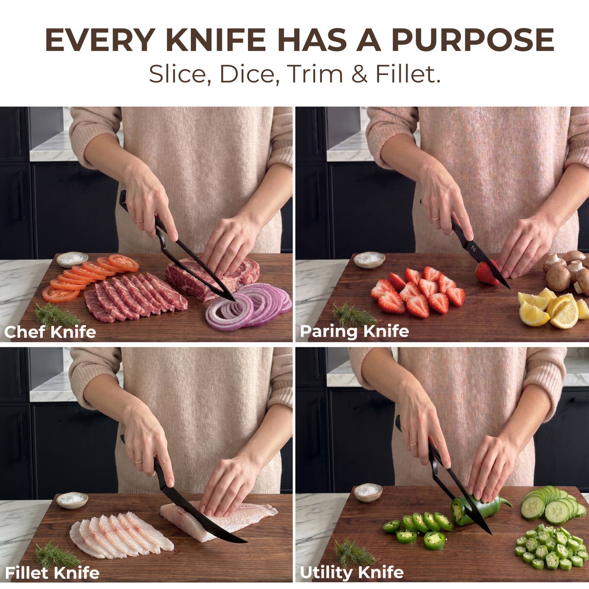 NestKnife Magnetic Knife Set | VG10 Steel & Space-Saving Nesting Design